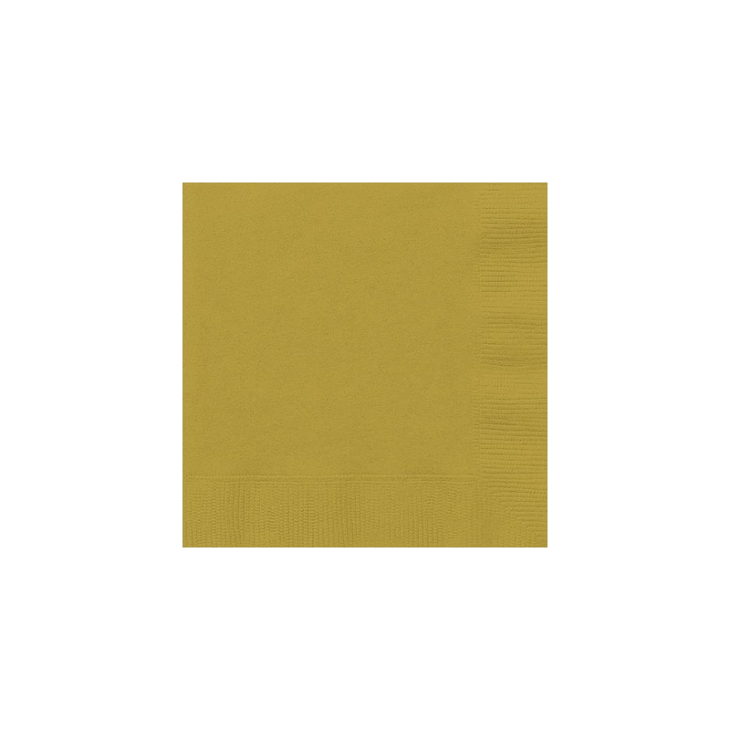 NAPKINS,33cm 2ply Gold 20