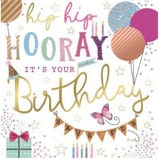 BIRTHDAY CARDS,6's Presents, Candles & Balloons.