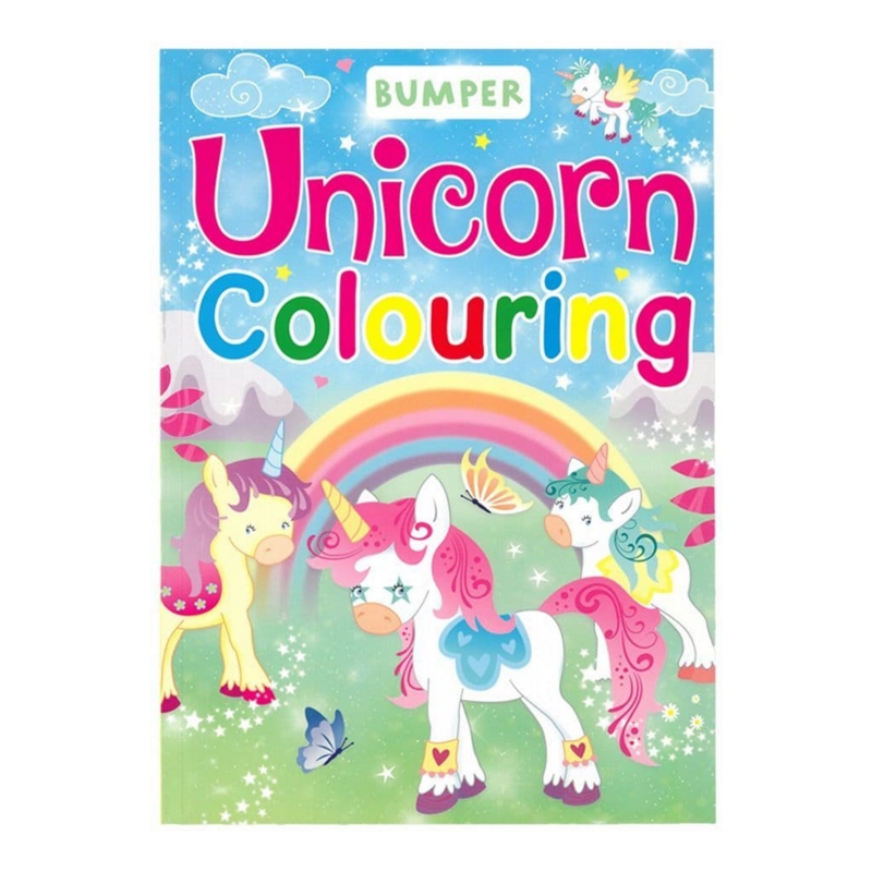 COLOURING BOOK,Bumper, Unicorn 96pg (Was 2.49)