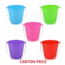 BUCKET,Round Sm 5.5in, Asst Colours (Carton Price,144pc)