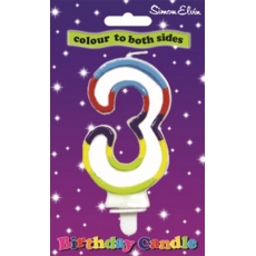 CAKE CANDLE,NUMERAL 3