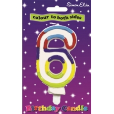 CAKE CANDLE,NUMERAL 6