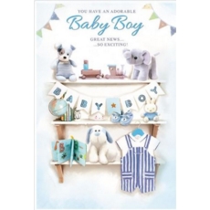 BABY BOY CONGRATS. CARDS,6's Toys, Clothes & Books