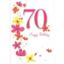 AGE 70 CARDS,Female 6's Flowers