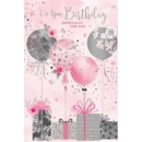 BIRTHDAY CARDS,6's Floral Balloons