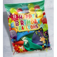 BALLOONS,Happy Birthday 10's Clip Strip