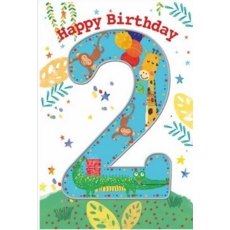 AGE 2 CARDS,Male 6's Jungle Animals