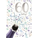 AGE 60 CARDS,Male 6's Champagne Burst