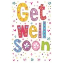 GET WELL CARDS,6's Floral Text