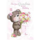 BIRTHDAY CARDS,Grandma 6's Floral Bunny Rabbit