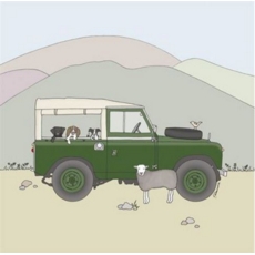 BLANK CARDS,6's Landrover & Animals