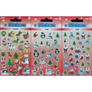 XMAS STICKERS,Glitter Crystal/ Micro Laser Asst.