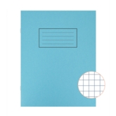 EXERCISE BOOK, 7mm Squared 9x7in 40lv Lt. Blue (Silvine)