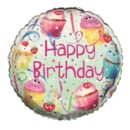 BALLOONS,Happy Birthday Cupcakes Helium Foil