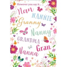 BIRTHDAY CARDS,Grandma 6's Floral