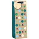 GIFT BAG,Kraft Spots & Stars (Bottle)
