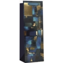 GIFT BAG, Blue & Gold Foil Finish (Bottle)