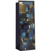 GIFT BAG, Blue & Gold Foil Finish (Bottle)