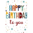BIRTHDAY CARDS,6's Text & Stars