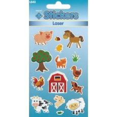 STICKERS,Laser Farm Animals