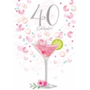 AGE 40 CARDS,Female 6's Floral & Candles
