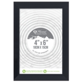 PHOTO FRAME,4x6 Square Black Frame, Glass Insert
