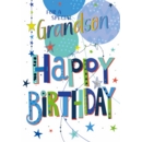 BIRTHDAY CARDS,Grandson 6's Balloons & Stars