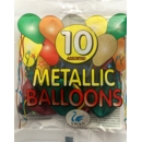 BALLOONS,Platinum Metallic 10's 11" Assorted