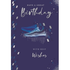 BIRTHDAY CARD MALE, 6's Trainers, Code 50