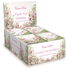 NOTELETS,Thank You 8's Butterflies & Floral