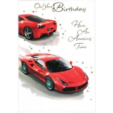 BIRTHDAY CARDS,6's Sports Car