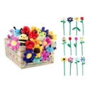 PLUSH FLOWERS 30cm Wired Stems 12 Asst Designs  CDU