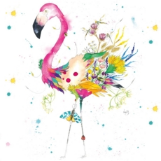 BLANK CARDS,6's Love Lilly Flamingo