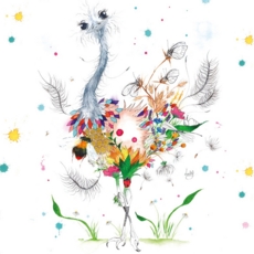 BLANK CARDS,6's Love Lilly Ostrich