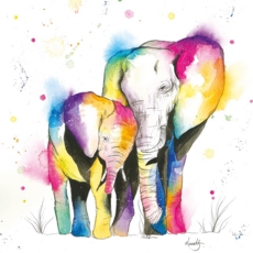 BLANK CARDS,6's Love Lilly Elephants