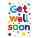 GET WELL CARDS, 6's Text & Stars