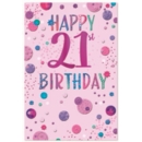 AGE 21 CARDS, 6's Female Coloured Bubbles