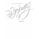 SYMPATHY CARDS,6's Text Sincere Sympathy