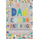 FATHER'S DAY CARDS,6's Multi-Coloured Shapes & Text
