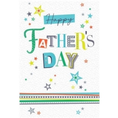 FATHER'S DAY CARDS,6's Stars & Text