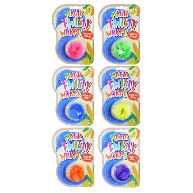 TWISTY WORM, 20cm Asst Col. I/cd