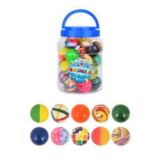 JET BOUNCE BALL,Asst. 43mm In Plastic Display Jar