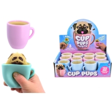 CUP PUPS Pop Up Pug Squeeze Me 3 Asst Col,  CDU