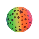 BALL,Neon Rainbow Effect With Stars 9in.