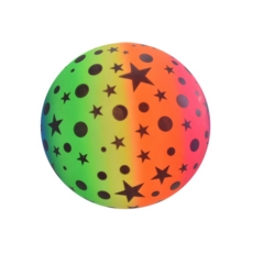 BALL,Neon Rainbow Effect With Stars 9in.