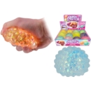 STRESS BALL GLITTERY,Super Stretchy 7cm 6 Asst Cols CDU