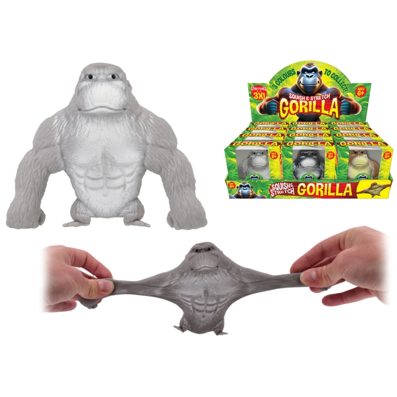 GORILLA, Squish & Stretch 3 Asst Col. Age 6+  CDU