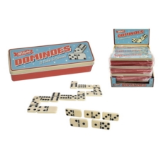 DOMINOES,28 Double Six in Tin (SUPERetro)
