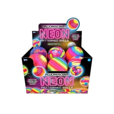 BALL, 4'' Neon Fluorescent, Printed 6 Asst CDU