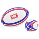 RUGBY BALL,Size 5, Red, White & Blue 12"  MY